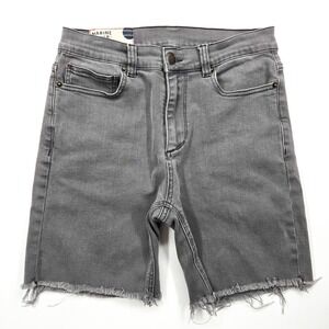 Marine Layer Shorts Mens 30 Gray Original Slim Denim Cropped Raw Hem‎ Stretch